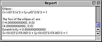 Report window output