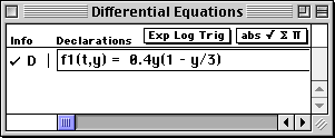 y' = 0.4y(1-y/3) in Work window