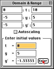 Domain & Range window