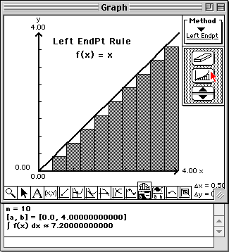 Left EndPt Rule with 10 Rectangles