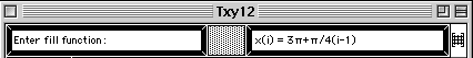 Fill function x(i) = 3Pi + Pi/4(i-1)