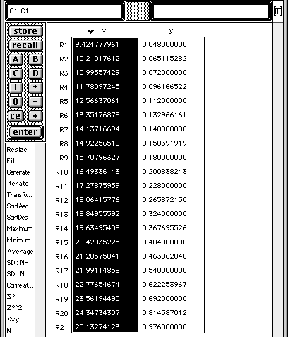 Select first data table column