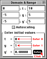 DiffEq intial condition entered