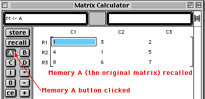 Click memory A button
