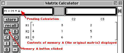 Matrix Memory A button clicked