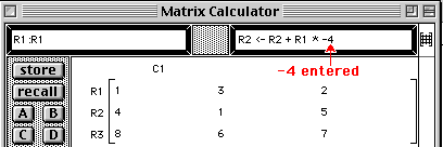 Enter the scalar -4