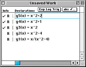 Three functions checked